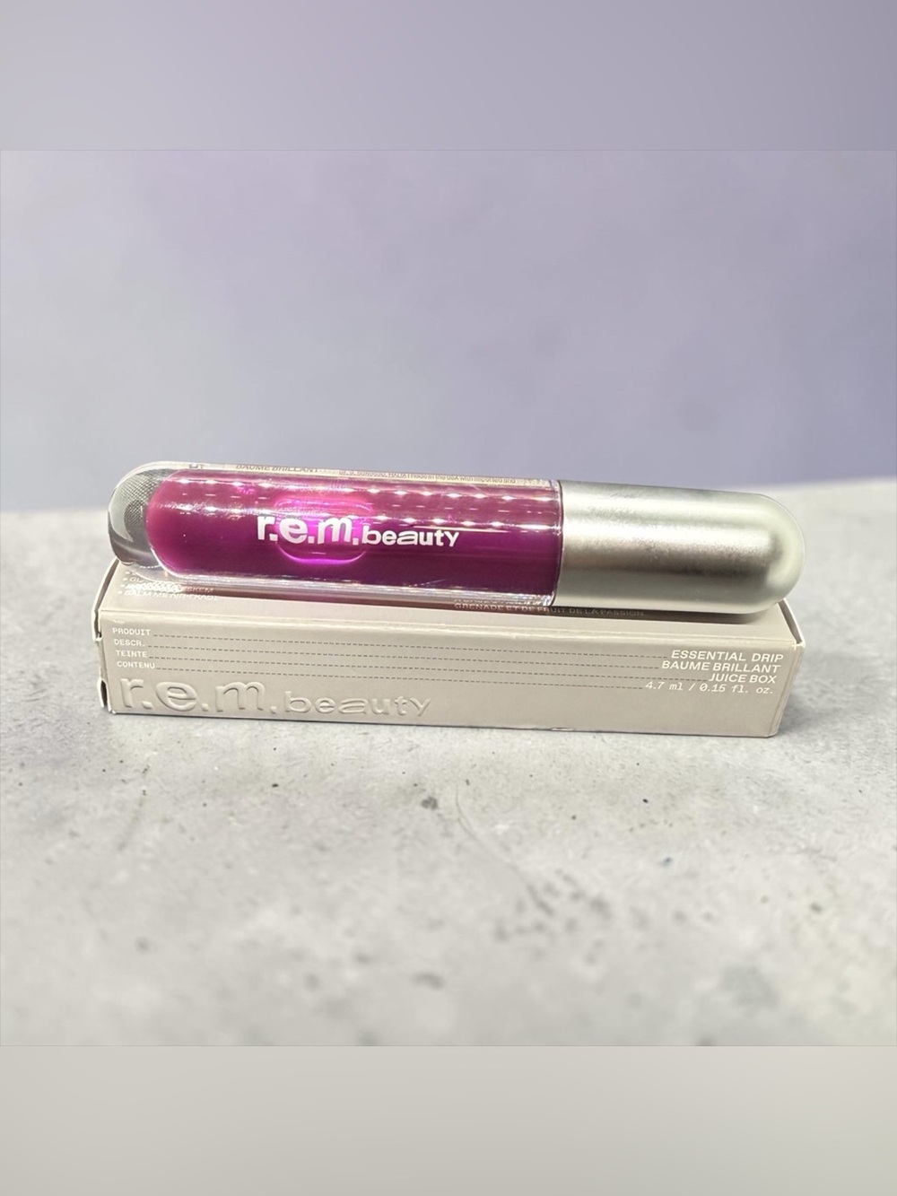 💜R.E.M. BEAUTY💜Essential Drip Lip Gloss in Juice Box/NIB